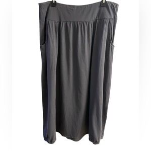 J Jill pure Jill Slate Gray Midi Skirt with pockets Large